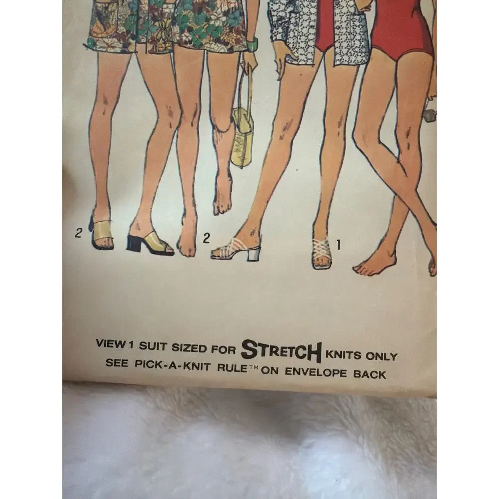 Vintage Simplicity 6356 Misses Swimsuit Bathing Suit Cover Up Pattern Size 12